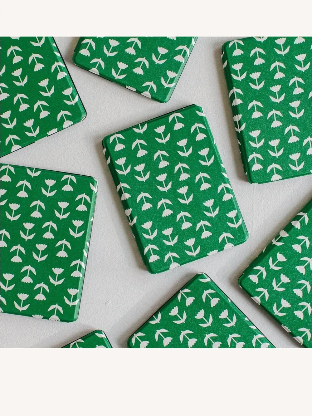 Page. Green Floral Pattern 12th Gen Kindle Paperwhite Case